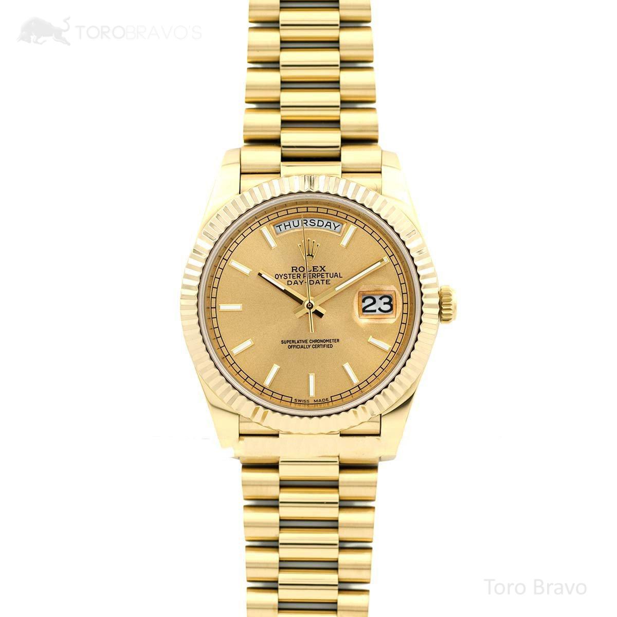 Day-Date 40 228238 Champagne Dial in Yellow Gold