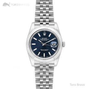 Datejust 41 126334 Blue Dial Stick Markers in White Gold