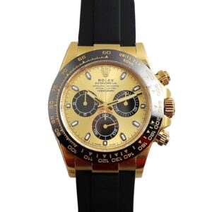 Daytona 116518LN Champagne and Black Dial in Yellow Gold