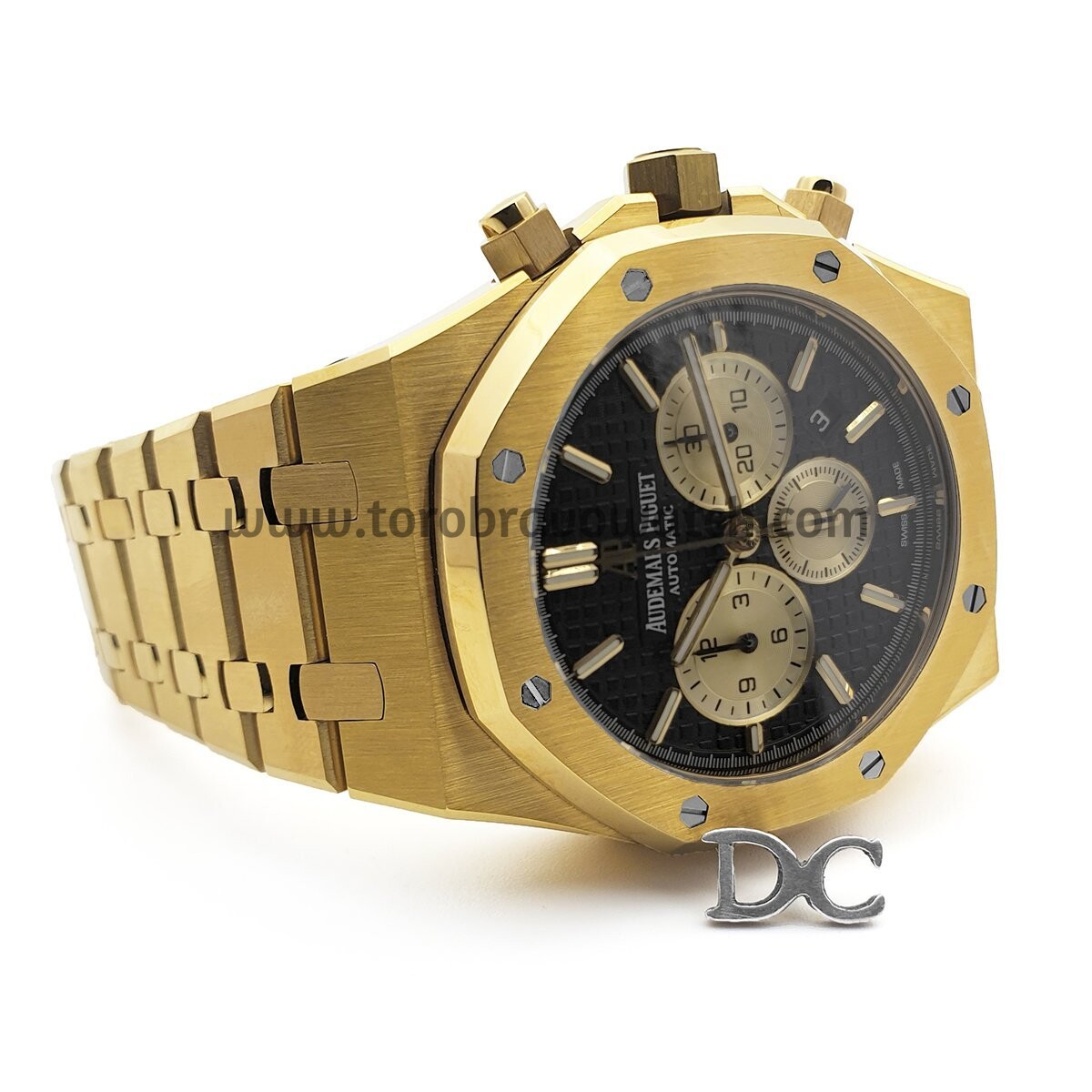 Royal Oak Self-Winding Chronograph Black/Gold Dial in Yellow Gold - Image 4