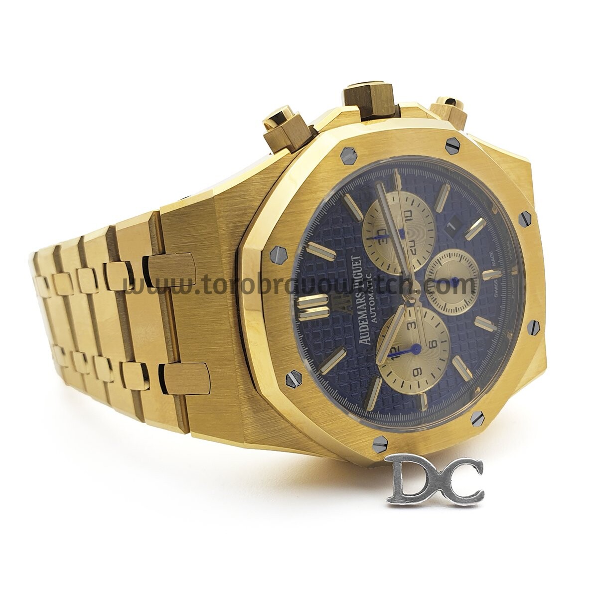 Royal Oak Self-Winding Chronograph Blue/Gold Dial in Yellow Gold - Image 4