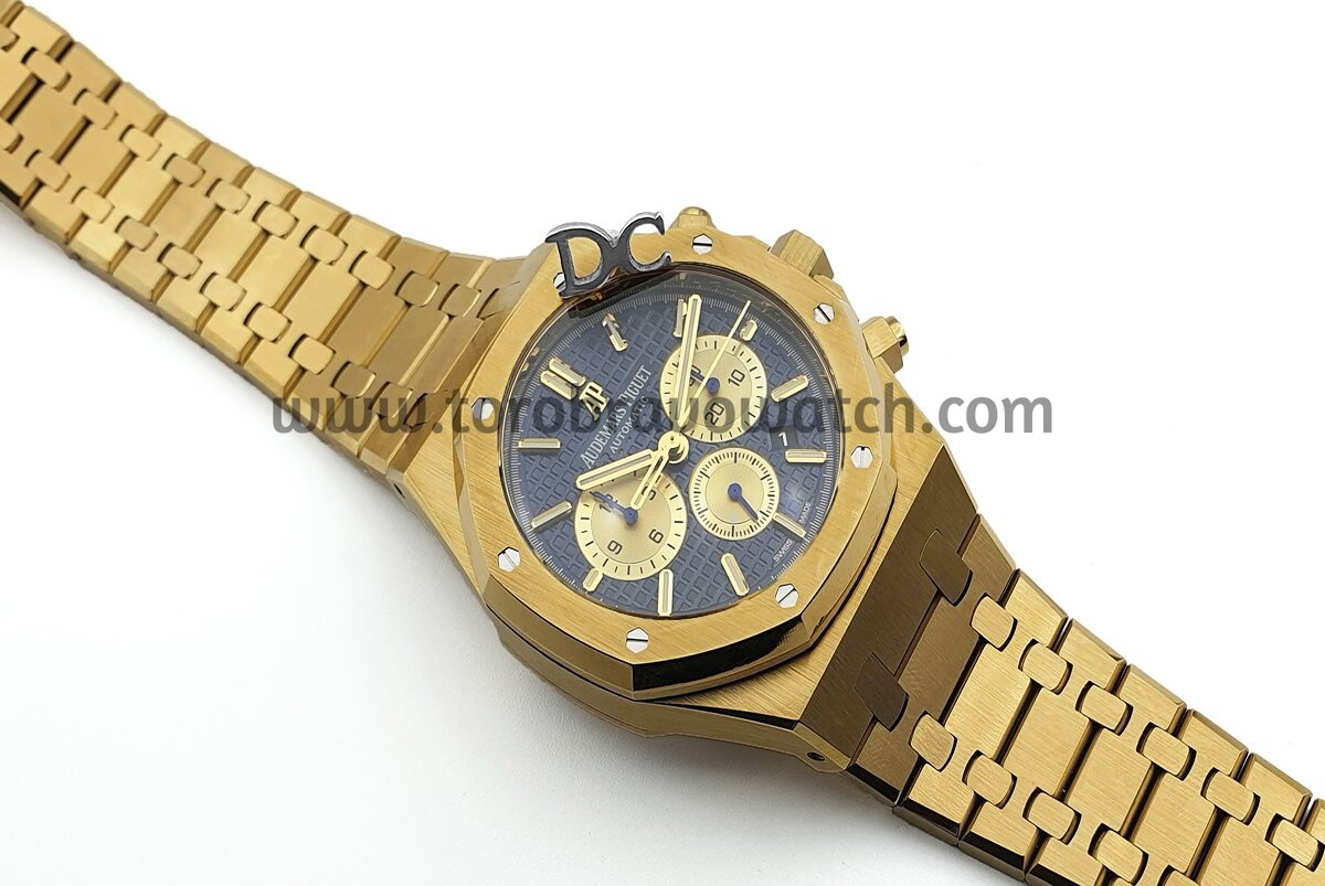 Royal Oak Self-Winding Chronograph Blue/Gold Dial in Yellow Gold - Image 3