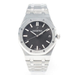 Royal Oak 41mm 15500 SS ZF 1:1 Best Edition Black Textured Dial on SS Bracelet SA4302 Super Clone V3