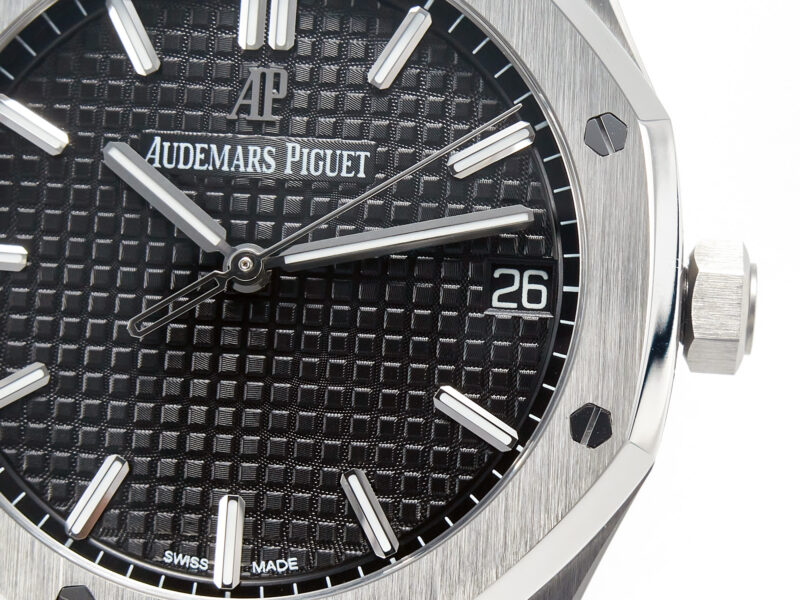 Royal Oak 41mm 15500 SS ZF 1:1 Best Edition Black Textured Dial on SS Bracelet SA4302 Super Clone V3 - Image 7