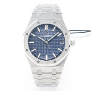 Royal Oak 41mm 15500 SS ZF 1:1 Best Edition Blue Textured Dial on SS Bracelet SA4302 Super Clone V3