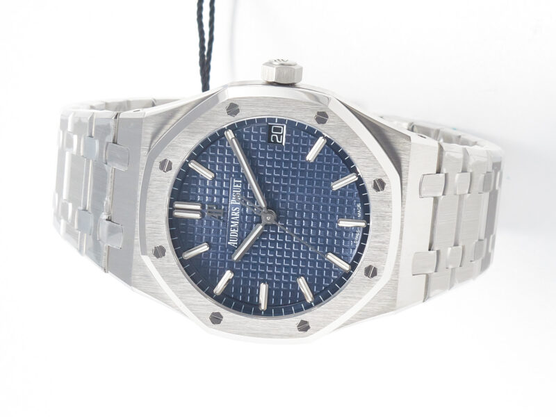 Royal Oak 41mm 15500 SS ZF 1:1 Best Edition Blue Textured Dial on SS Bracelet SA4302 Super Clone V3 - Image 8
