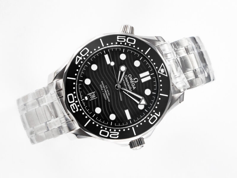 Seamaster Diver 300M VSF 1:1 Best Edition Black Ceramic Black Dial on SS Bracelet A8800 V2 - Image 4