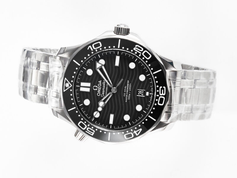 Seamaster Diver 300M VSF 1:1 Best Edition Black Ceramic Black Dial on SS Bracelet A8800 V2 - Image 7