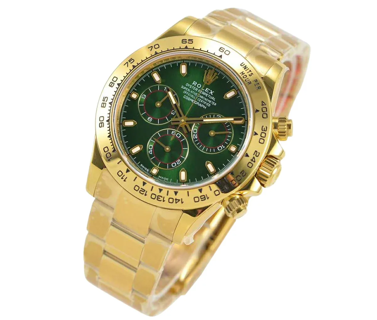 Daytona 116508 grünes Zifferblatt in Gelbgold – Bild 2