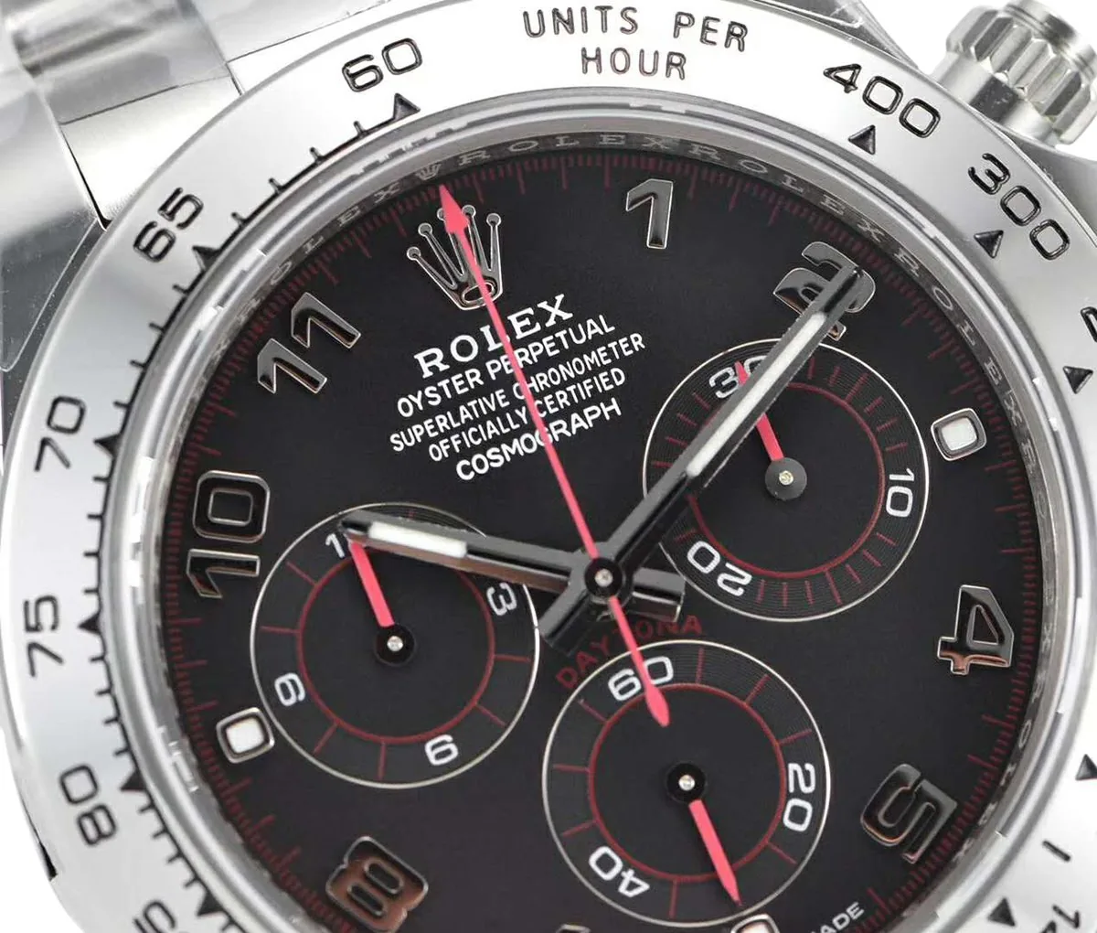 Daytona 116509 schwarzes Zifferblatt in Weißgold – Bild 3
