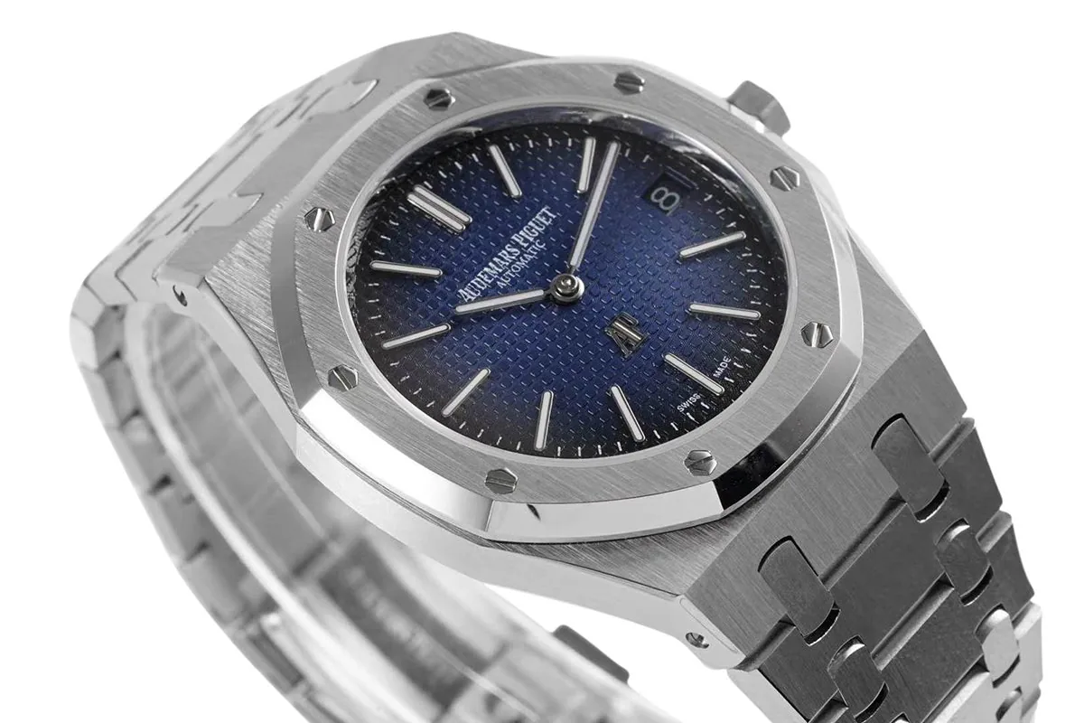 Royal Oak 15202 39mm quadrante blu fumé - immagine 2