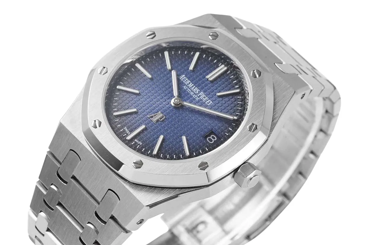 Royal Oak 15202 39mm quadrante blu fumé - immagine 4