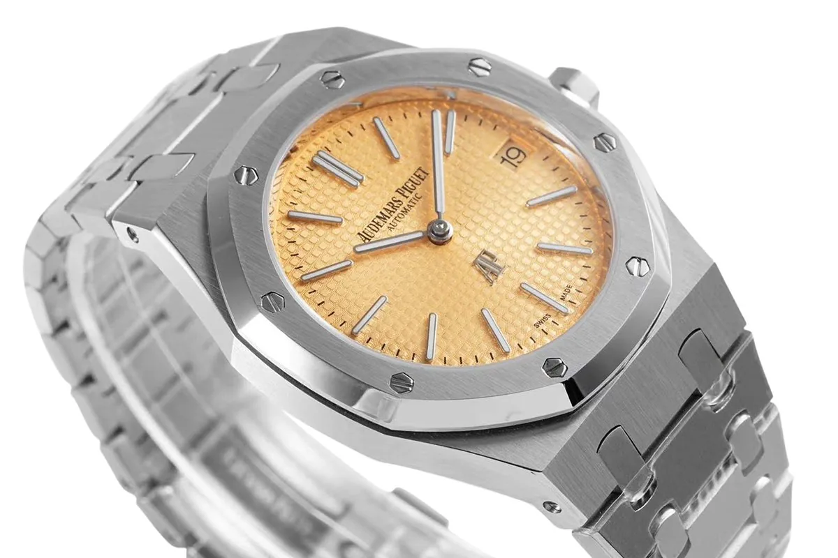 Royal Oak 15202 39mm quadrante giallo - immagine 4