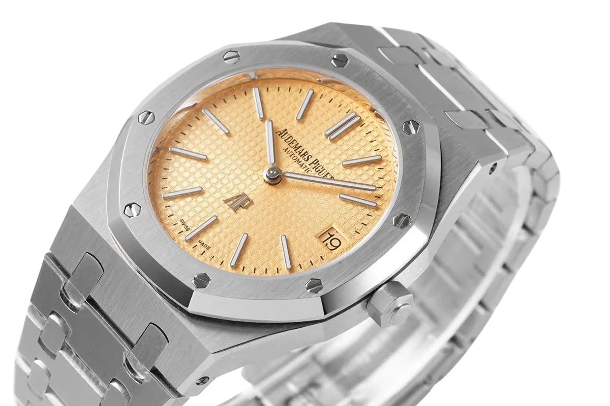 Royal Oak 15202 39mm quadrante giallo - immagine 5