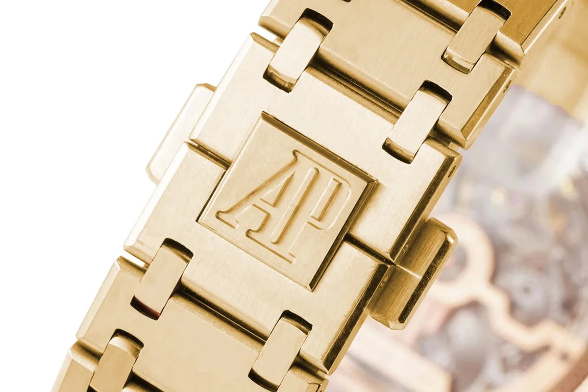 Royal Oak 15202 39mm cadran jaune en or jaune – Image 7