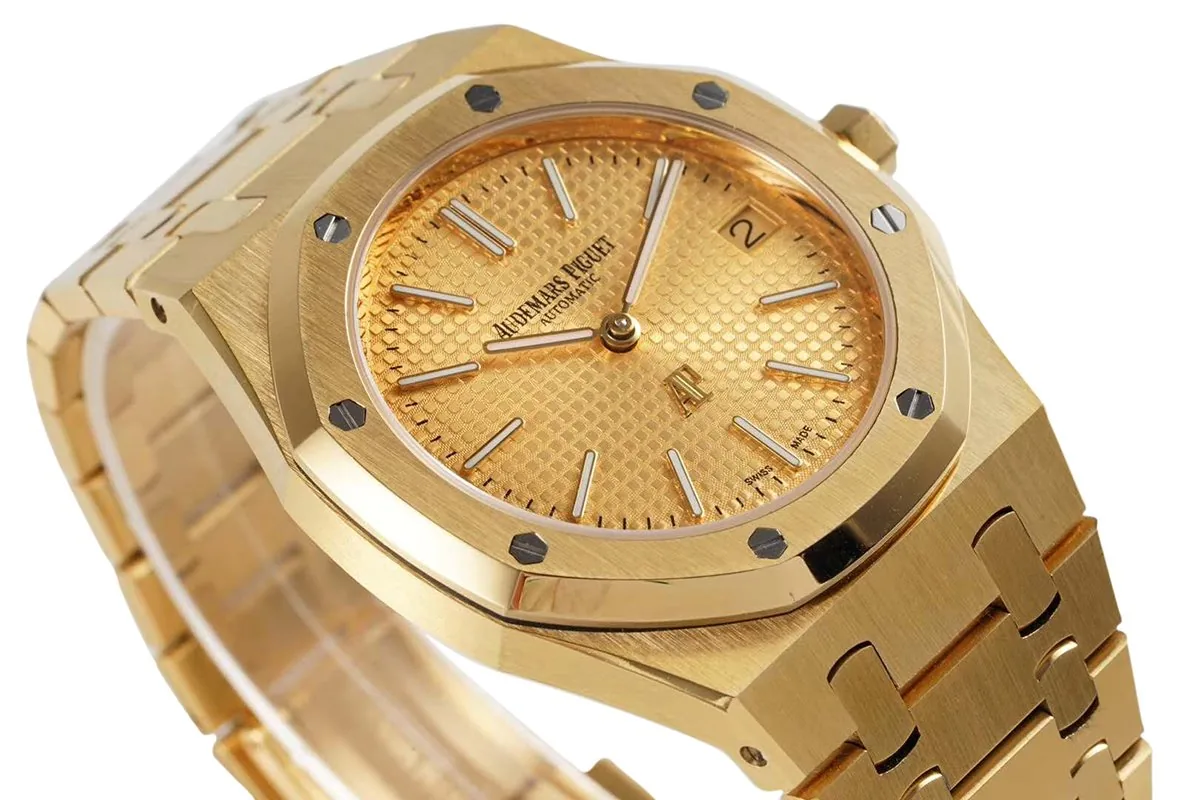 Royal Oak 15202 39mm cadran jaune en or jaune – Image 4