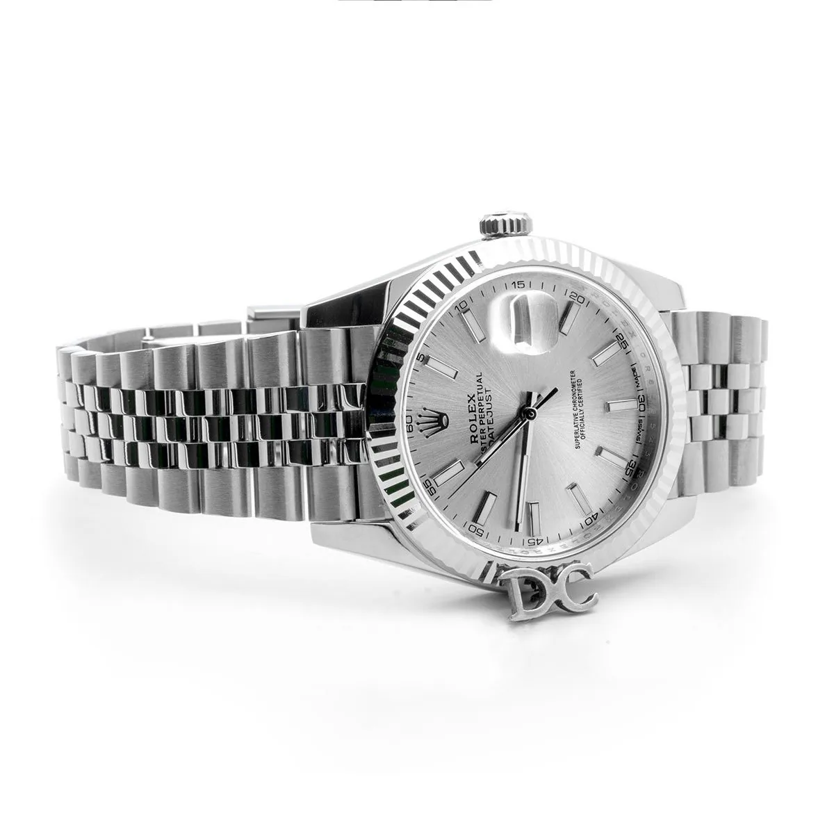 Datejust 41 126334 quadrante argento indici a bastone in oro bianco - immagine 2