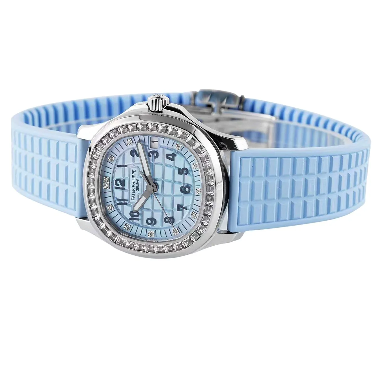 Aquanaut Luce 5072G-001 blaues MOP-Zifferblatt in Graugold – Bild 4