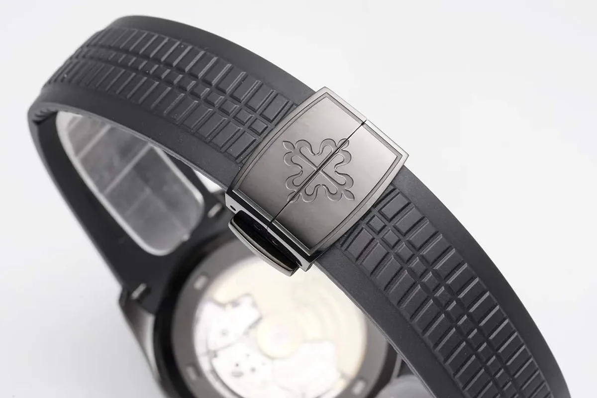 Aquanaut 5167A ‘Black Venom Limited Edition’ cadran noir sur bracelet en caoutchouc noir – Image 7
