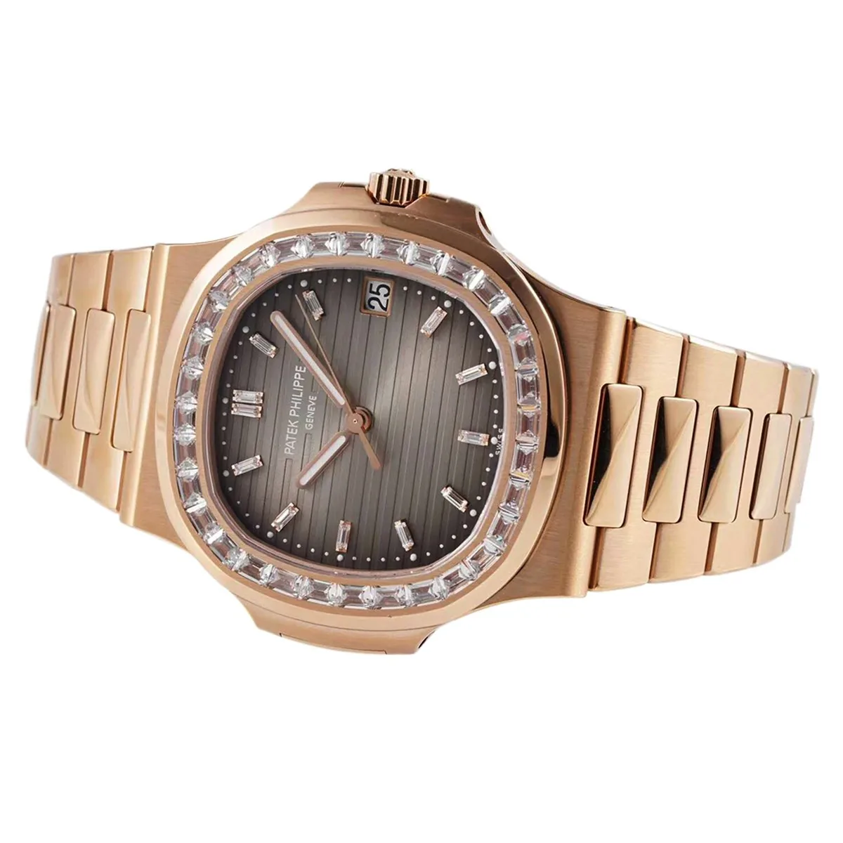 Nautilus Jumbo 5711/1R-001 braunes Zifferblatt mit Diamantlünette – Bild 4
