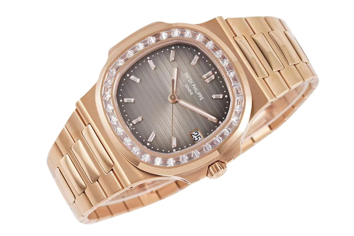 Nautilus Jumbo 5711/1R-001 braunes Zifferblatt mit Diamantlünette – Bild 3