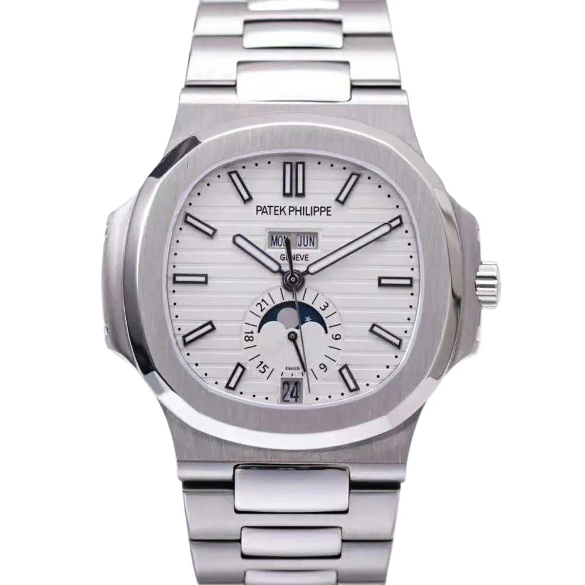 Nautilus 5726/1A-010 cadran blanc en acier