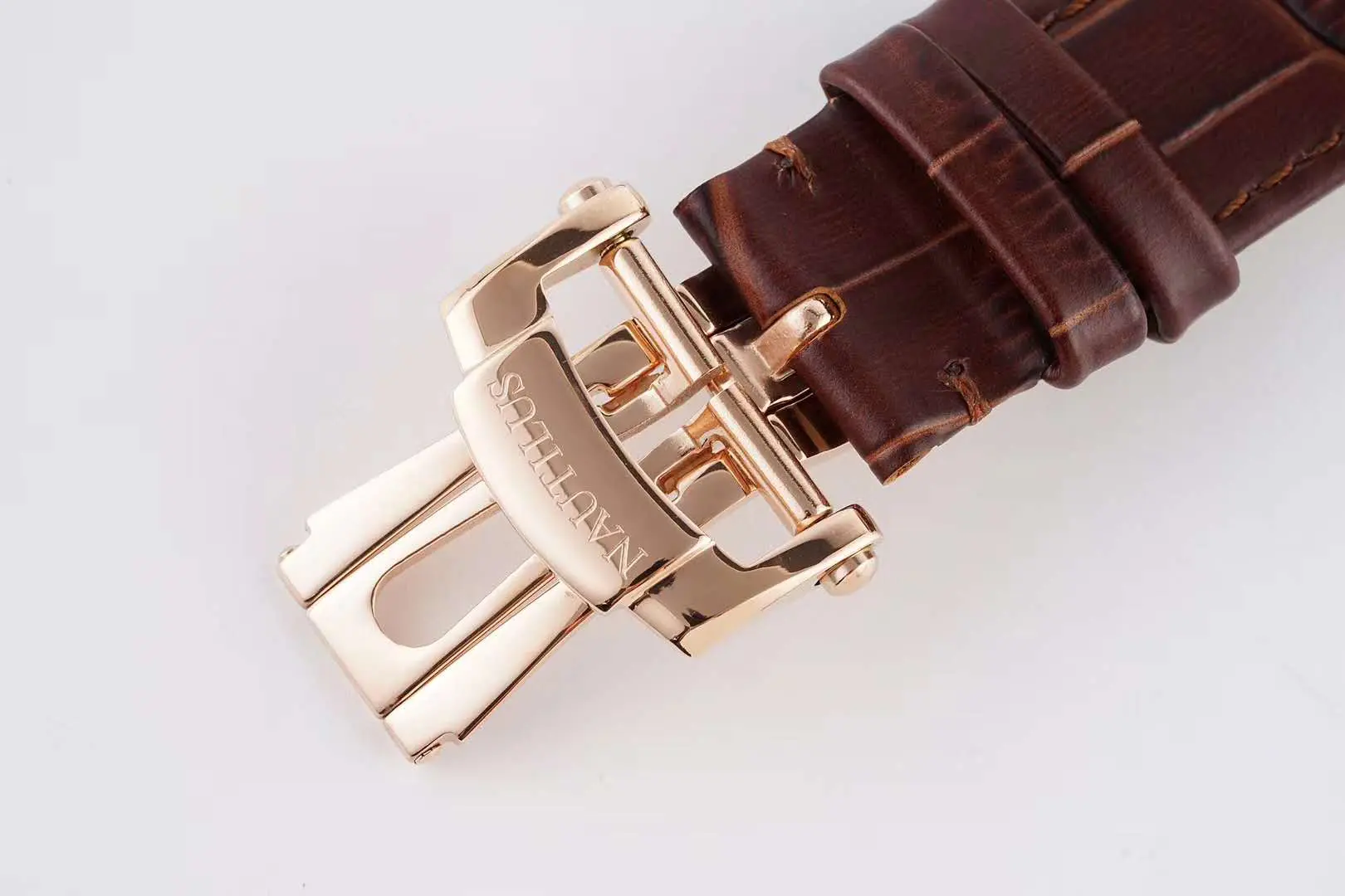 Nautilus Chronograph 5980/1R en oro rosa con correa de piel marrón - Imagen 6
