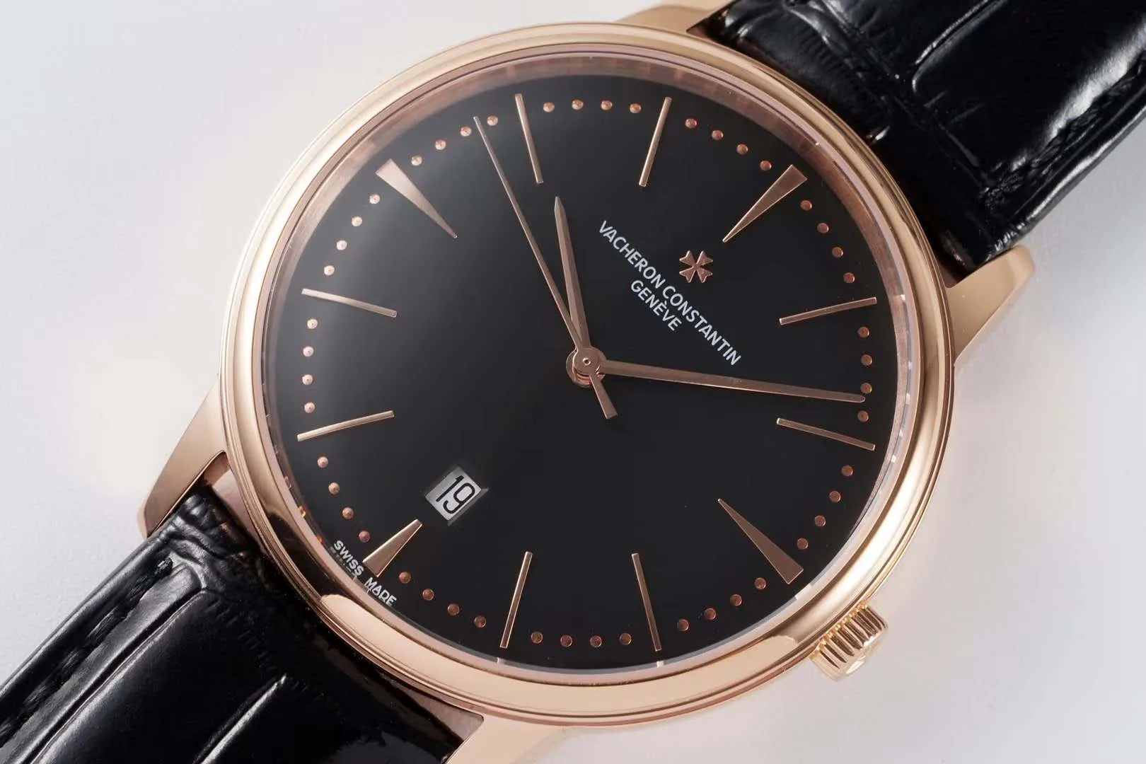 Patrimony quadrante nero in oro rosa Ref: 85180 - immagine 2