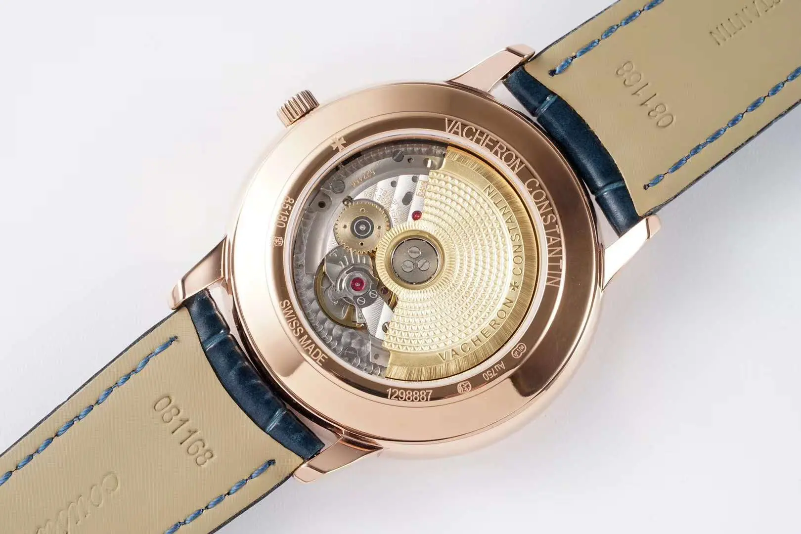 Patrimony quadrante blu in oro rosa Ref: 85180 - immagine 6