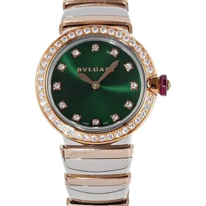 Lvcea Emerald Green Dial in Rose Gold/Steel with Diamond Bezel