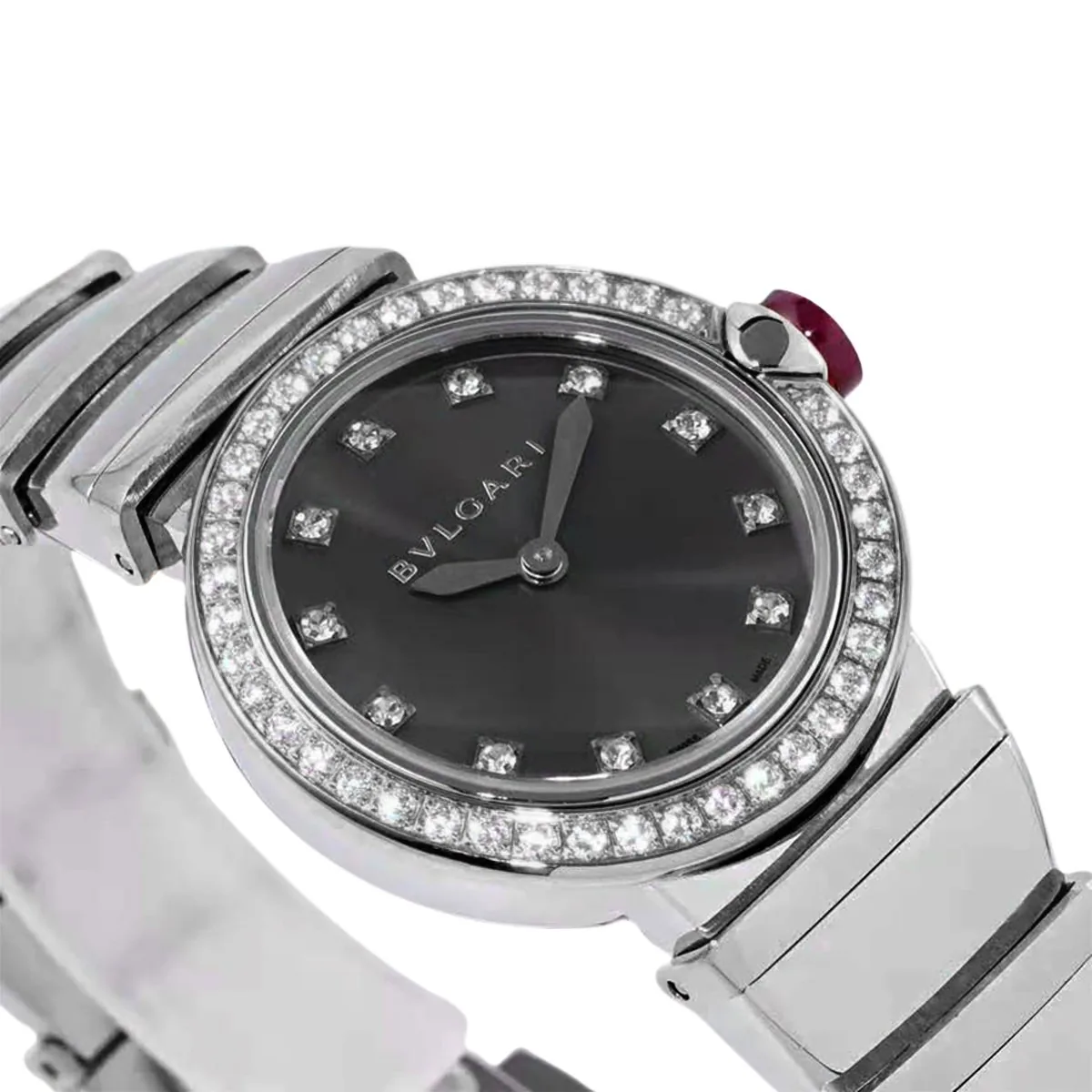 Lvcea esfera gris en acero con bisel de diamantes - Imagen 4