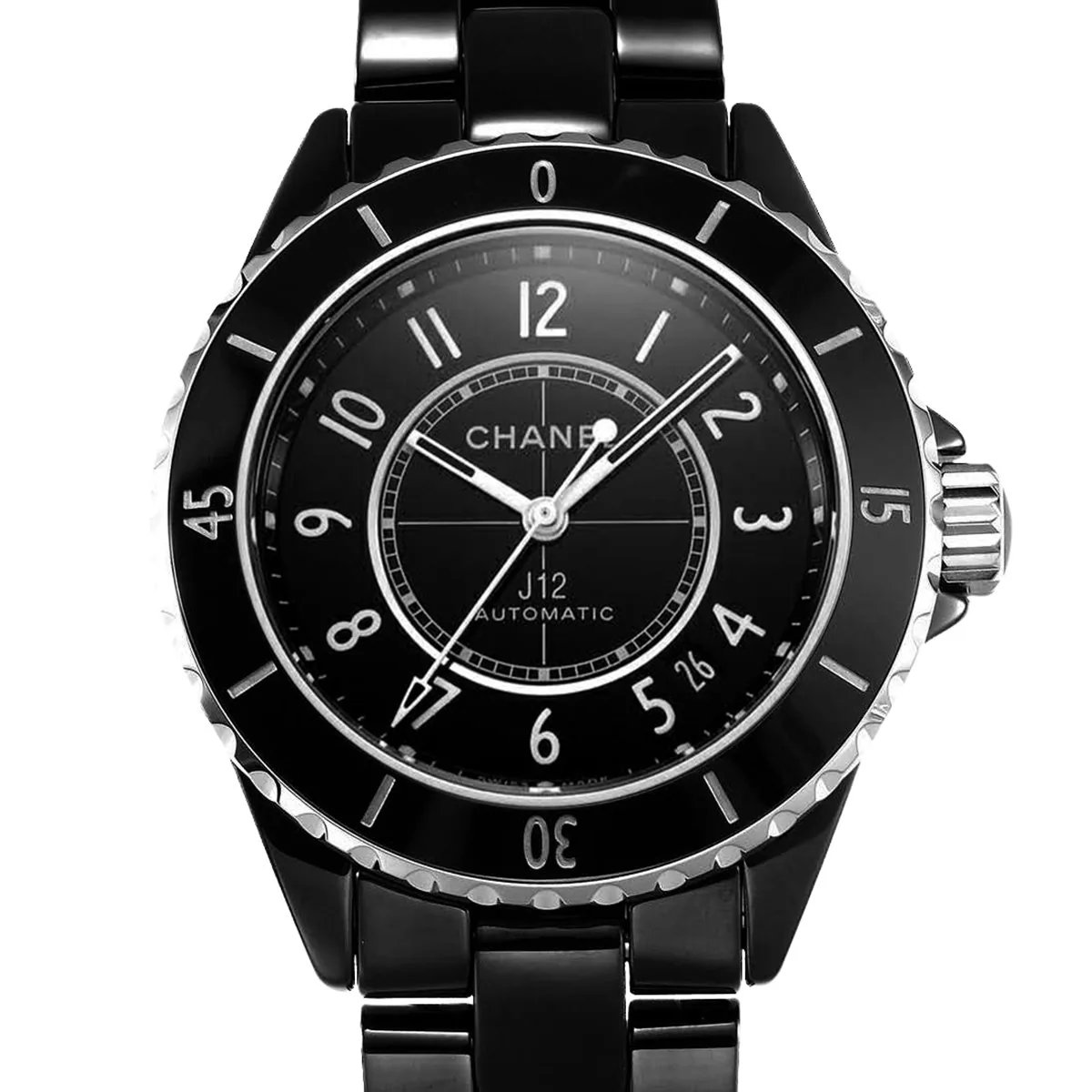 J12 céramique noire et acier Réf: H5702