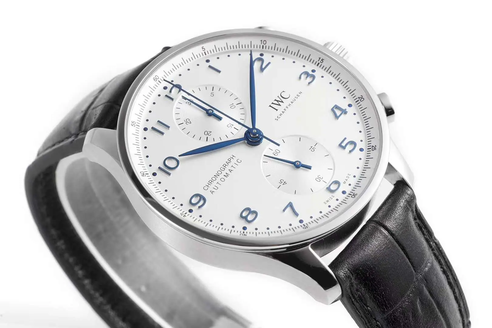 Portugieser Chronograph IW371605 cadran blanc en acier – Image 5