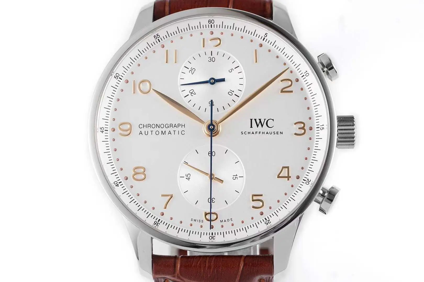Portugieser Chronograph IW371611 cadran blanc en acier – Image 4