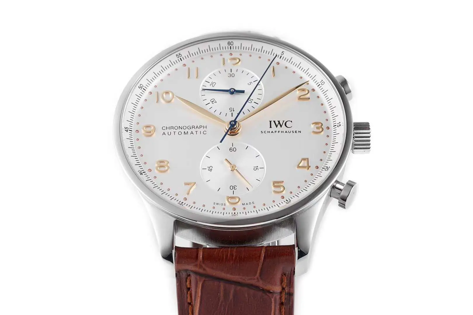 Portugieser Chronograph IW371611 cadran blanc en acier – Image 5
