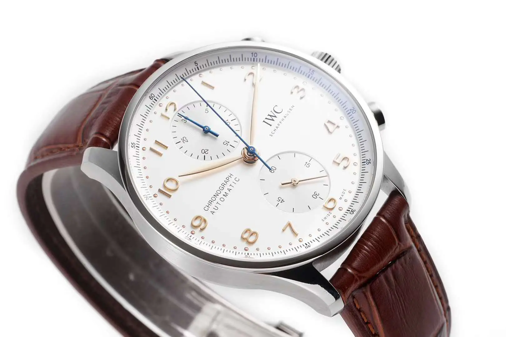 Portugieser Chronograph IW371611 cadran blanc en acier – Image 9