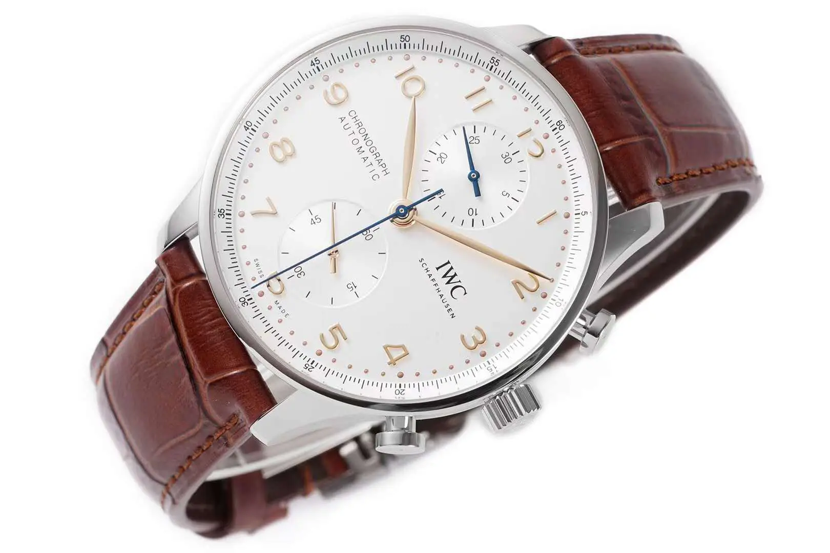 Portugieser Chronograph IW371611 cadran blanc en acier – Image 2