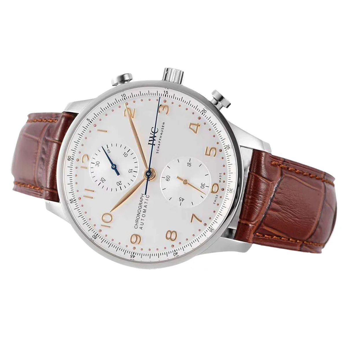 Portugieser Chronograph IW371611 cadran blanc en acier – Image 3