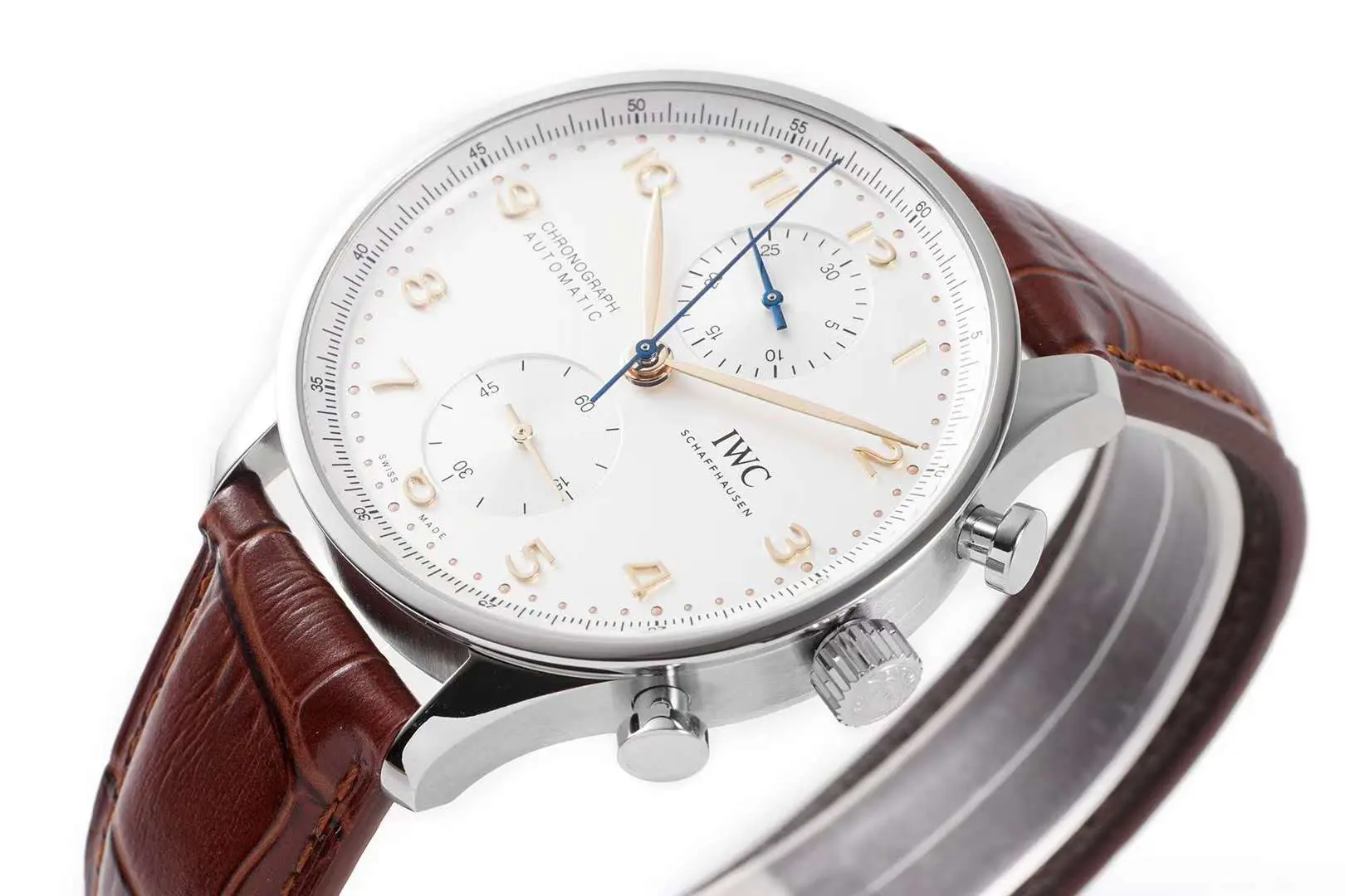 Portugieser Chronograph IW371611 cadran blanc en acier – Image 6