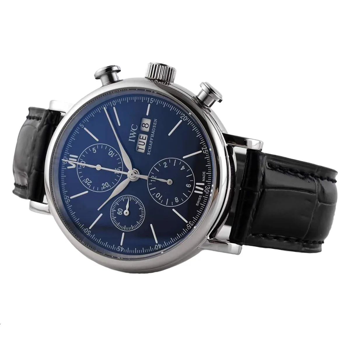 Portofino Chronograph IW390303 Edition “150 Years” quadrante blu in acciaio - immagine 2