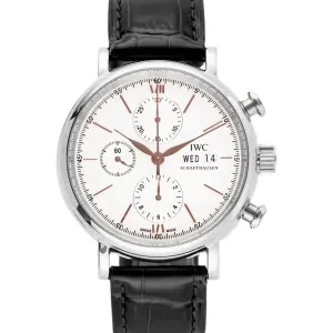 Portofino Chronograph IW391031 Edition “150 Years” White Dial in Steel