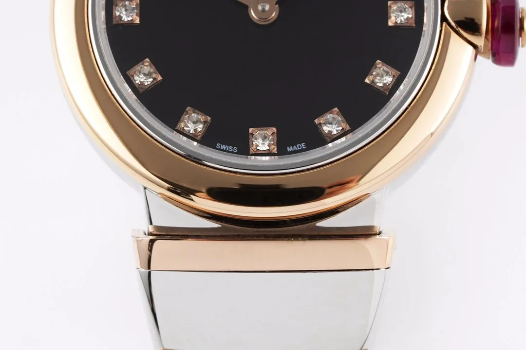 Lvcea cadran noir en or rose/acier – Image 5
