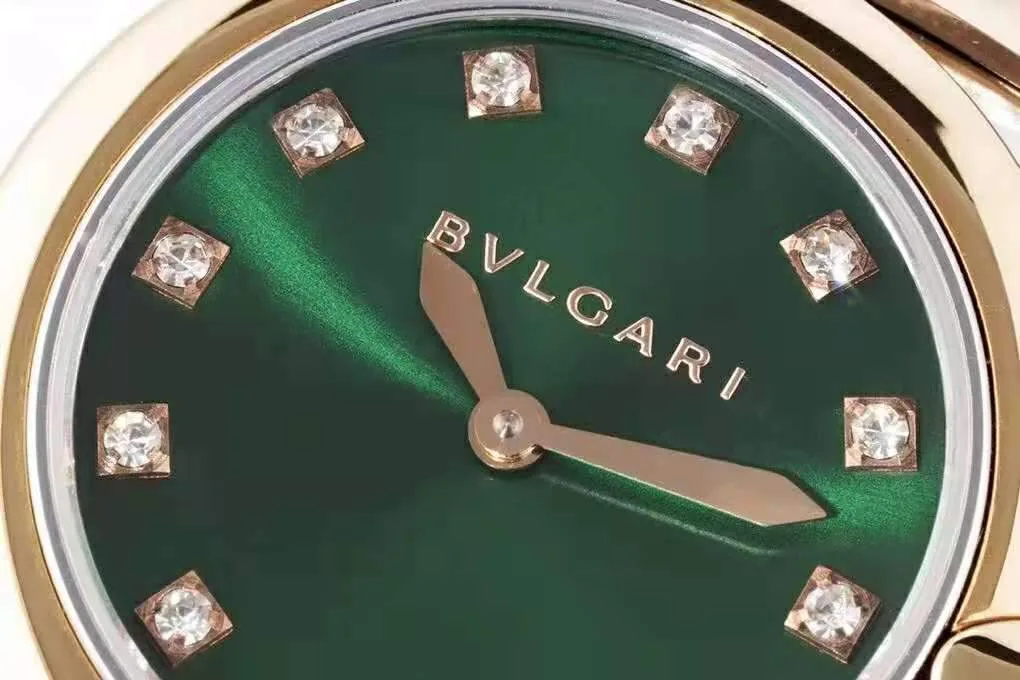 Lvcea cadran vert émeraude en or rose/acier – Image 4