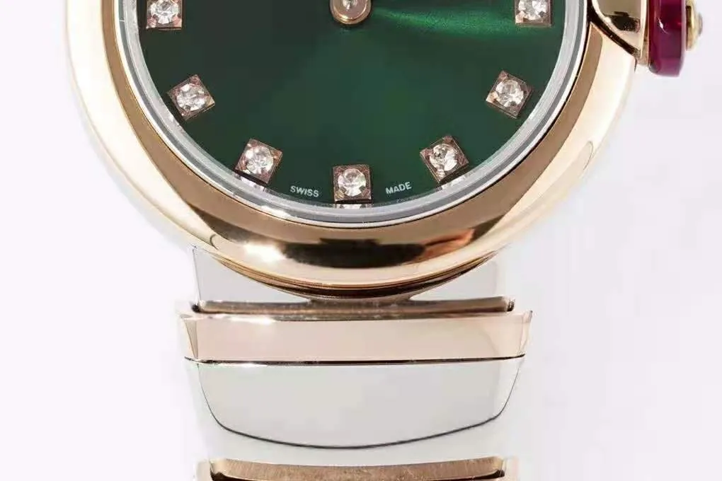Lvcea cadran vert émeraude en or rose/acier – Image 3