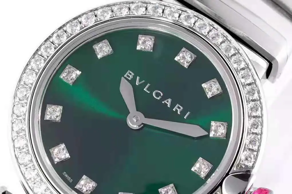 Lvcea quadrante verde smeraldo in acciaio con lunetta con diamanti - immagine 3