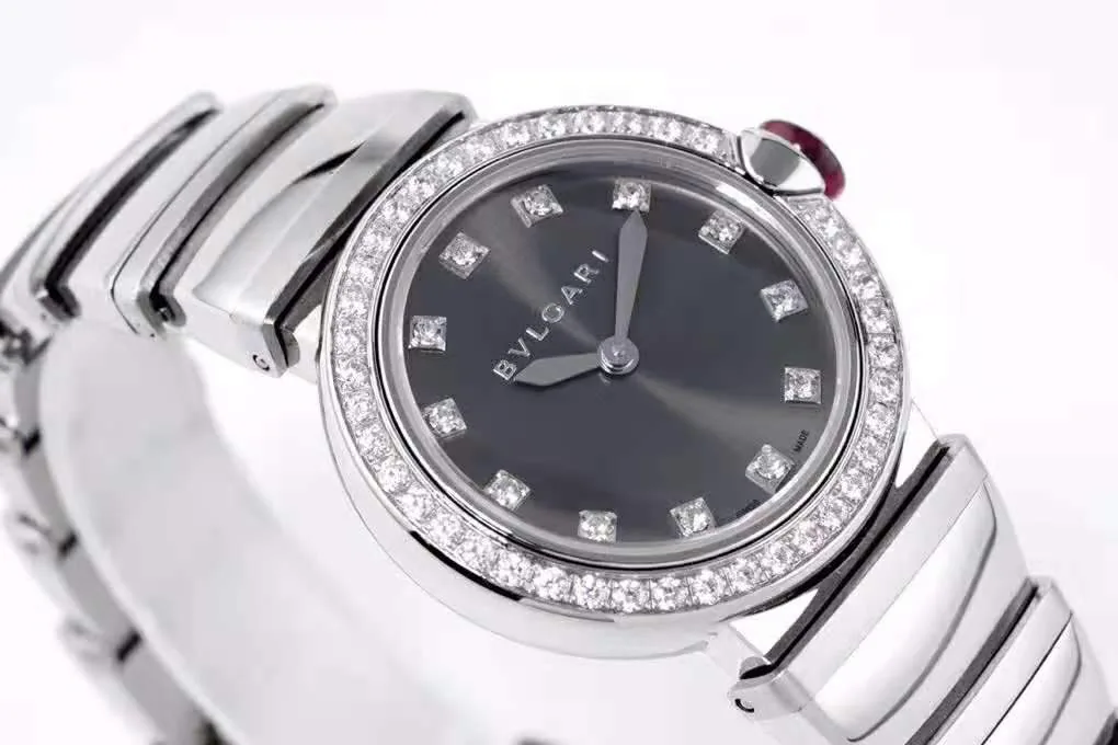 Lvcea esfera gris en acero con bisel de diamantes - Imagen 2
