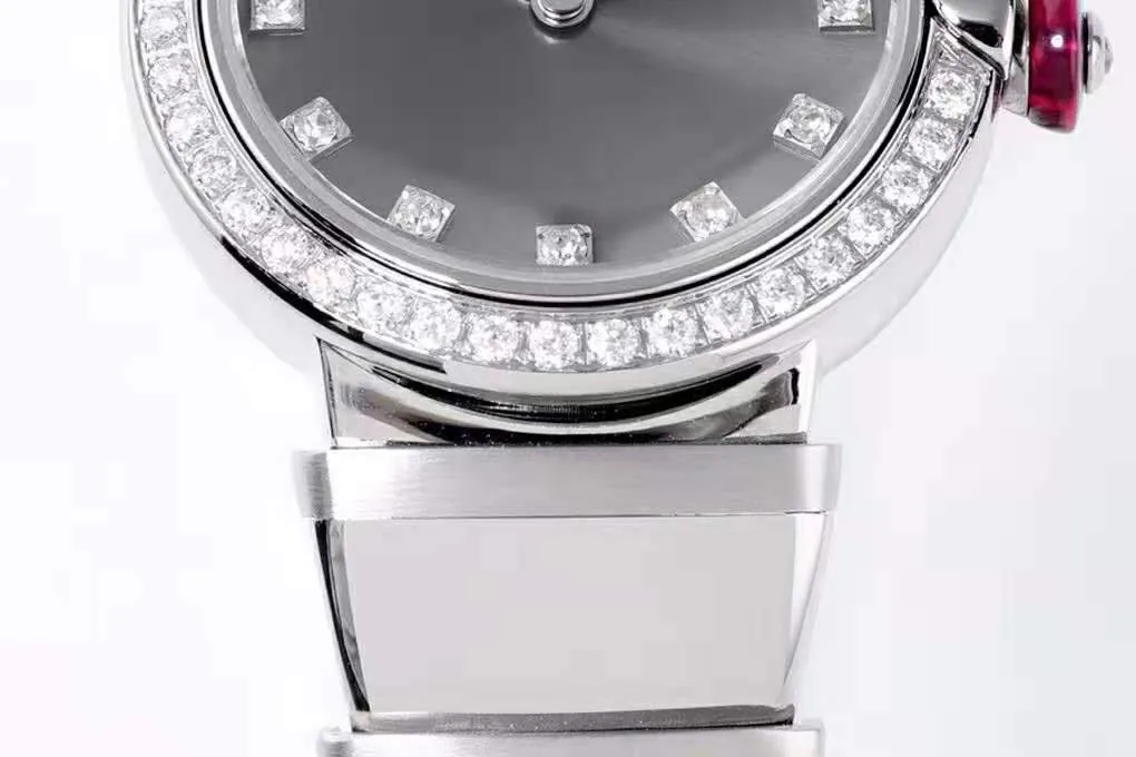 Lvcea esfera gris en acero con bisel de diamantes - Imagen 3