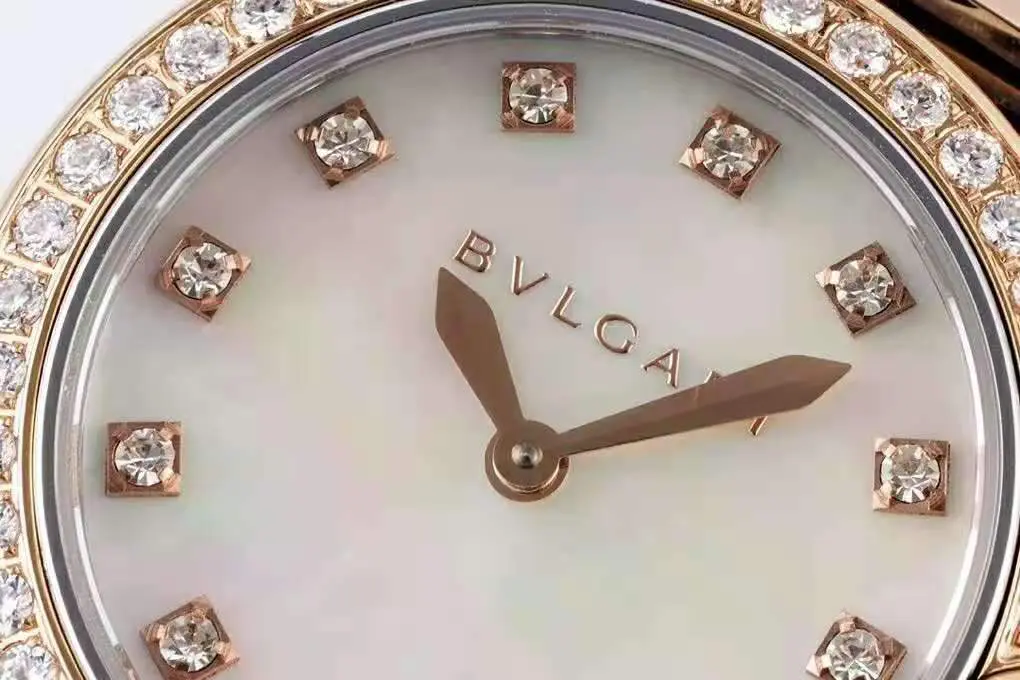 Lvcea cadran MOP en or rose/acier lunette diamants – Image 5