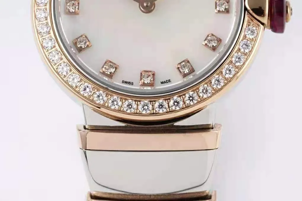 Lvcea cadran MOP en or rose/acier lunette diamants – Image 3
