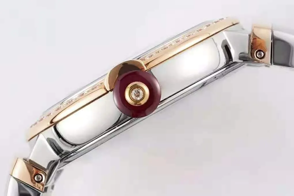 Lvcea graues Zifferblatt in Roségold/Stahl mit Diamantlünette – Bild 9